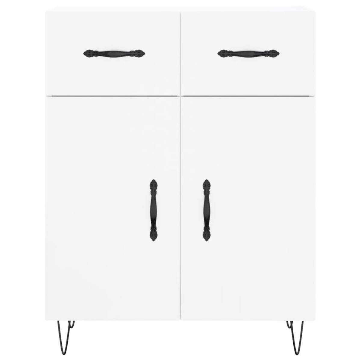vidaXL Ντουλάπι Γυαλιστερό Λευκό 69,5x34x90 εκ. Επεξεργασμένο Ξύλο