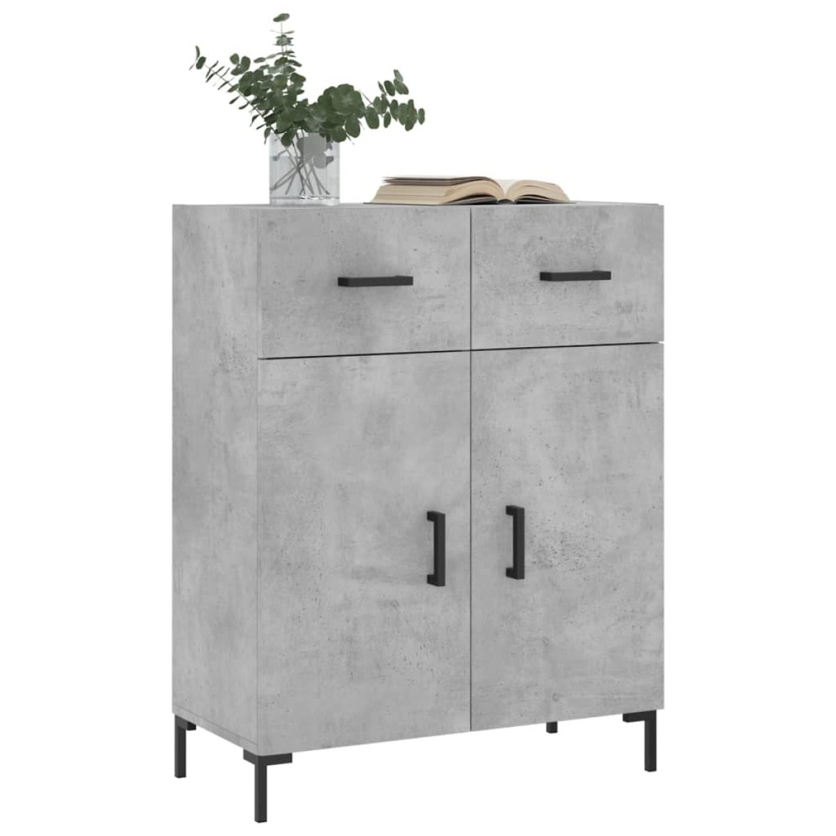 vidaXL Ντουλάπι Γκρι Σκυροδέματος 69,5x34x90 εκ. Επεξεργασμένο Ξύλο