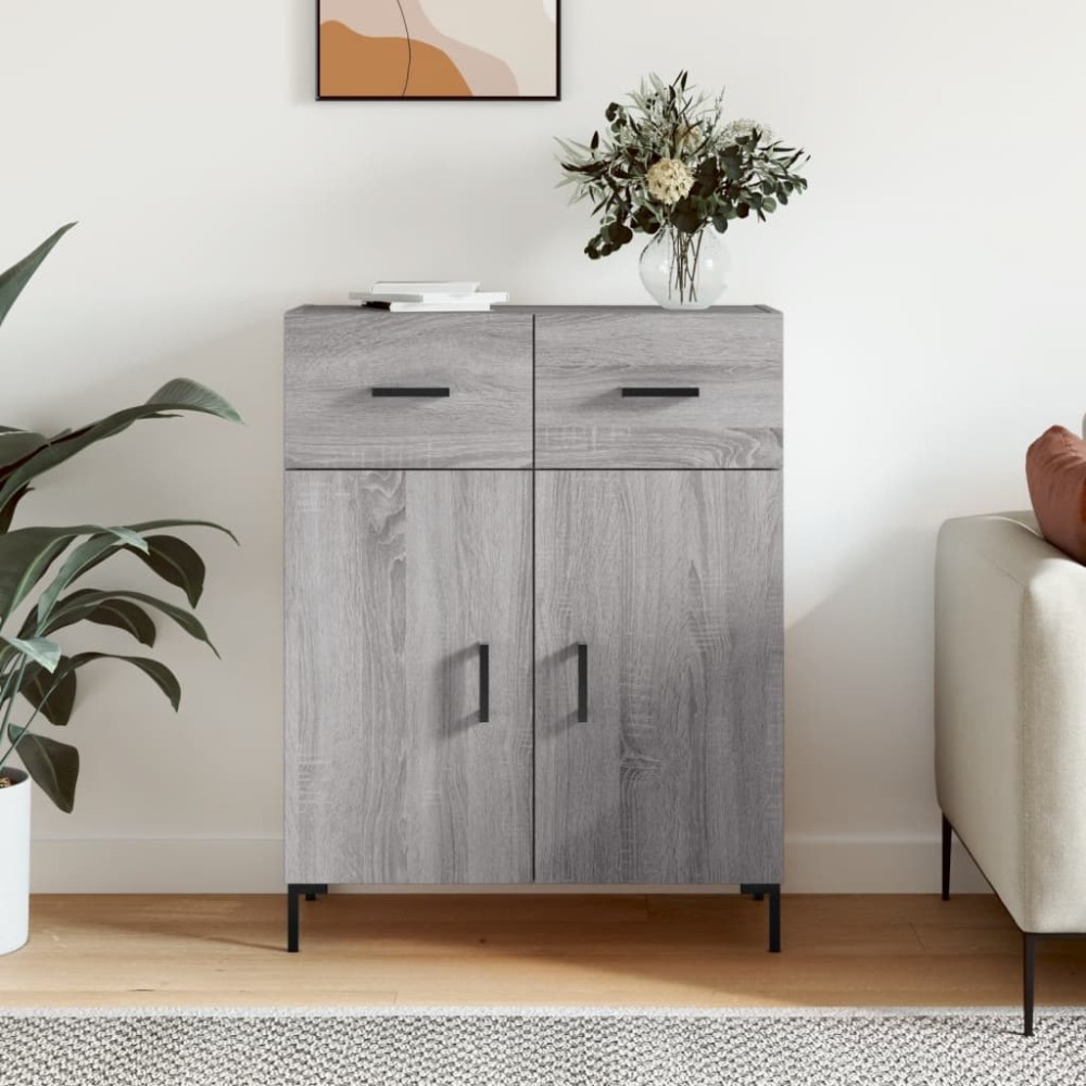 vidaXL Ντουλάπι Γκρι Sonoma 69,5 x 34 x 90 εκ. από Επεξεργασμένο Ξύλο