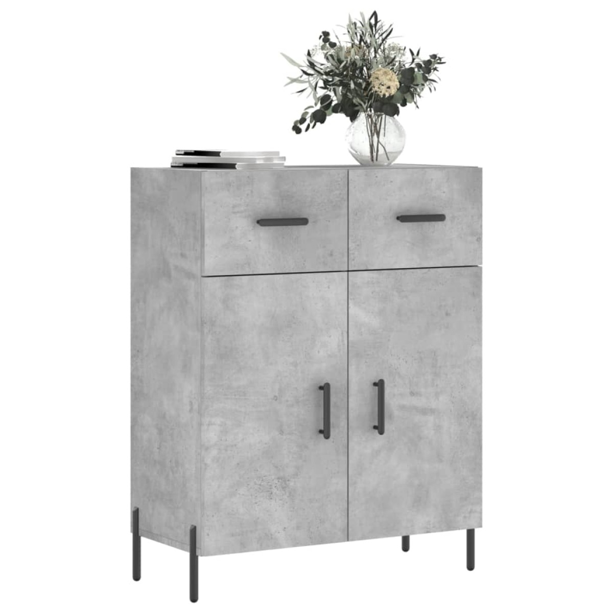 vidaXL Ντουλάπι Γκρι Σκυροδέματος 69,5x34x90 εκ. Επεξεργασμένο Ξύλο