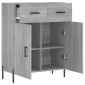 vidaXL Ντουλάπι Γκρι Sonoma 69,5 x 34 x 90 εκ. από Επεξεργασμένο Ξύλο