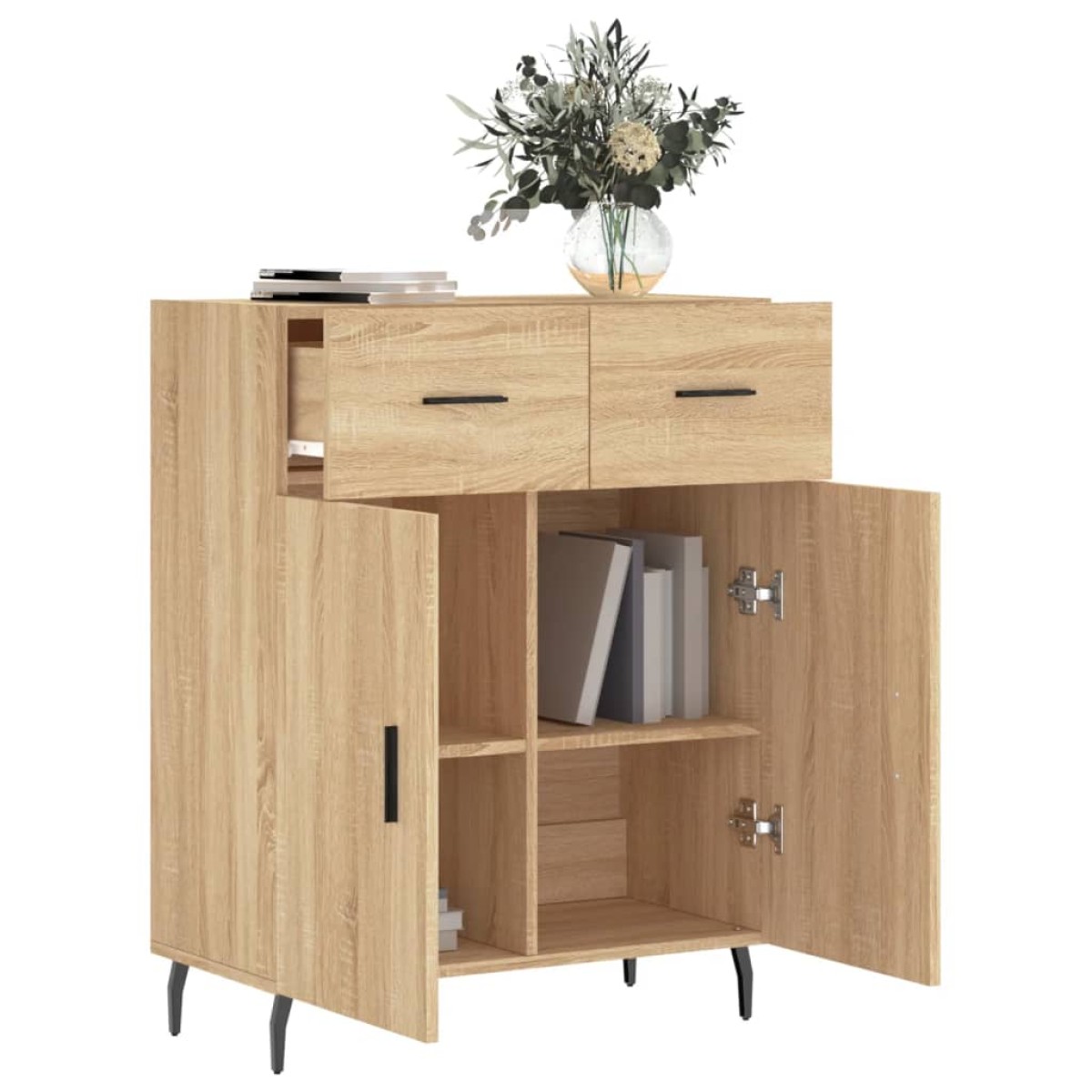 vidaXL Ντουλάπι Sonoma Δρυς 69,5 x 34 x 90 εκ. από Επεξεργασμένο Ξύλο