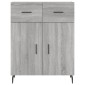 vidaXL Ντουλάπι Γκρι Sonoma 69,5 x 34 x 90 εκ. από Επεξεργασμένο Ξύλο