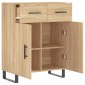 vidaXL Ντουλάπι Sonoma Δρυς 69,5 x 34 x 90 εκ. από Επεξεργασμένο Ξύλο