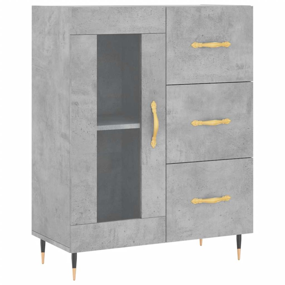 vidaXL Ντουλάπι Γκρι Σκυροδέματος 69,5x34x90 εκ. Επεξεργασμένο Ξύλο
