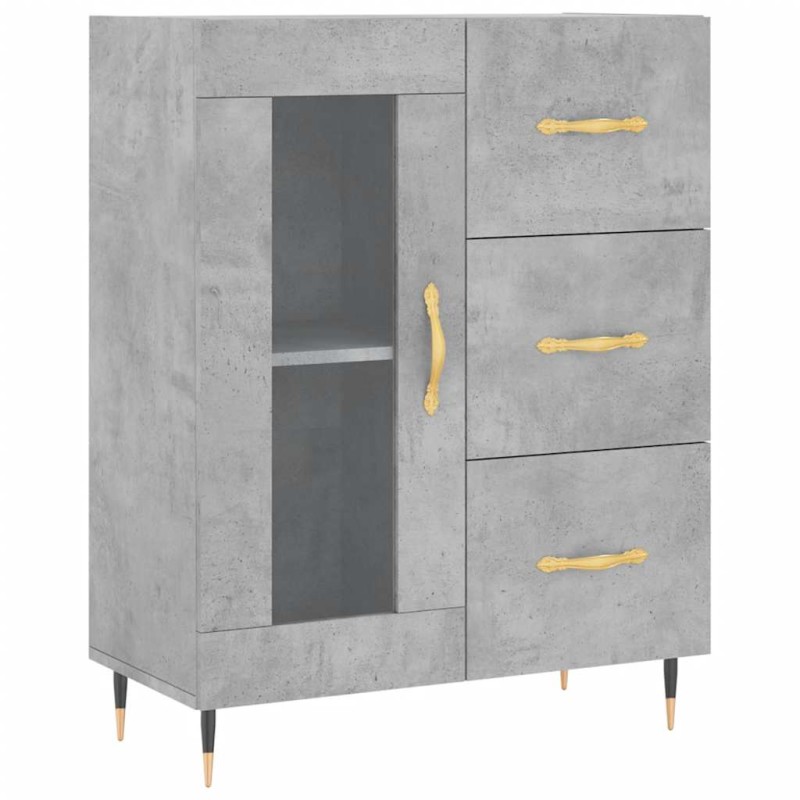 vidaXL Ντουλάπι Γκρι Σκυροδέματος 69,5x34x90 εκ. Επεξεργασμένο Ξύλο