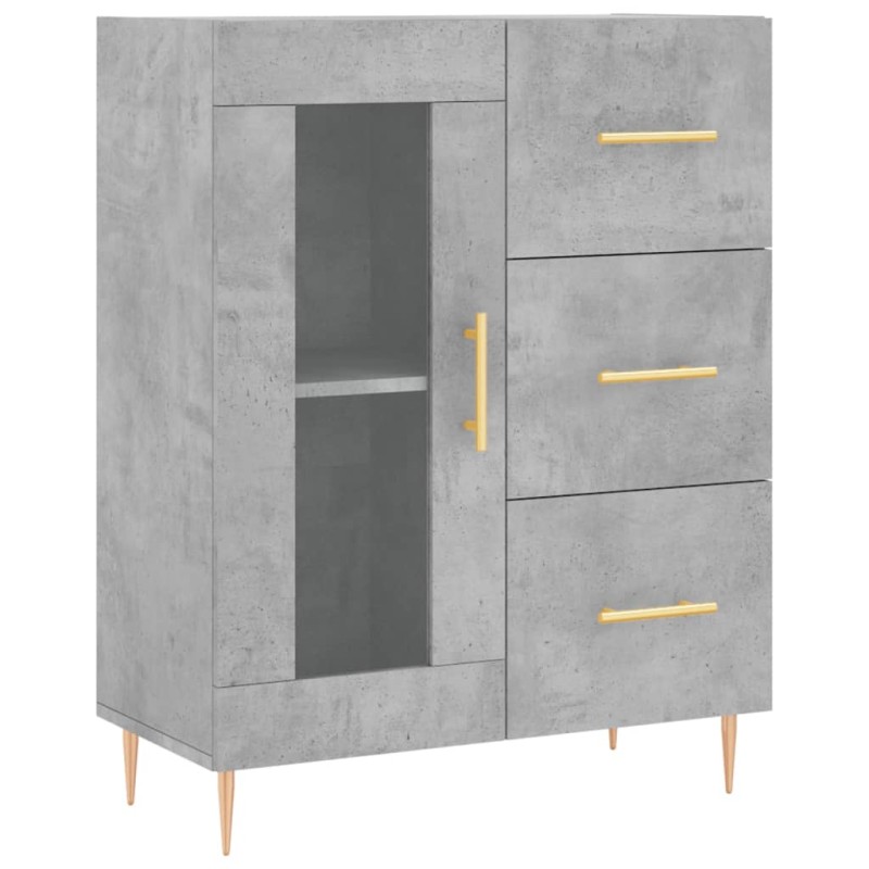 vidaXL Ντουλάπι Γκρι Σκυροδέματος 69,5x34x90 εκ. Επεξεργασμένο Ξύλο
