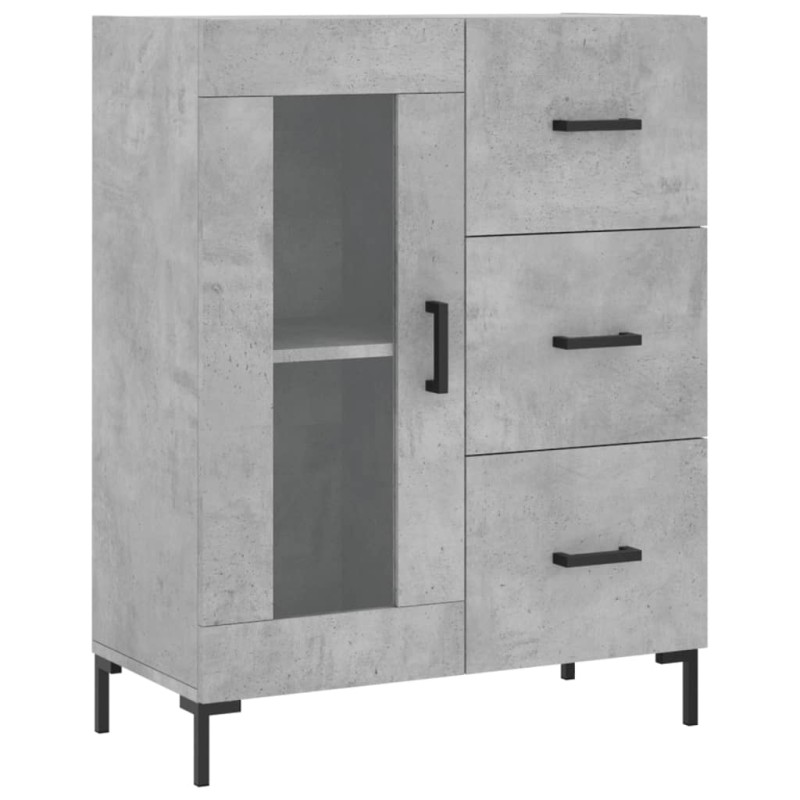 vidaXL Ντουλάπι Γκρι Σκυροδέματος 69,5x34x90 εκ. Επεξεργασμένο Ξύλο