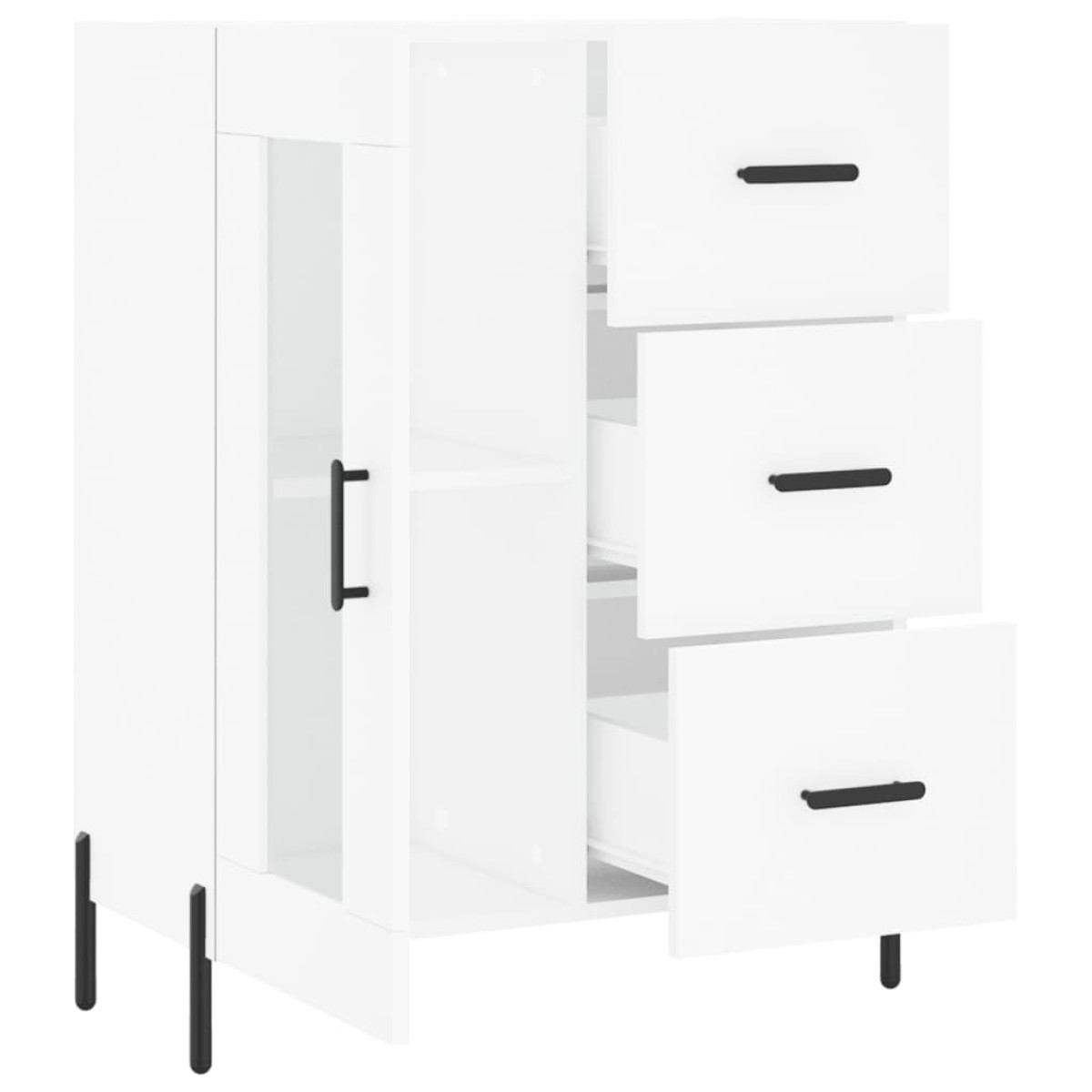 vidaXL Ντουλάπι Λευκό 69,5 x 34 x 90 εκ. από Επεξεργασμένο Ξύλο