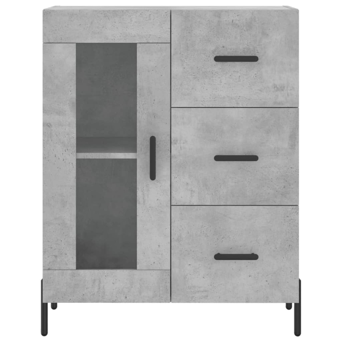 vidaXL Ντουλάπι Γκρι Σκυροδέματος 69,5x34x90 εκ. Επεξεργασμένο Ξύλο