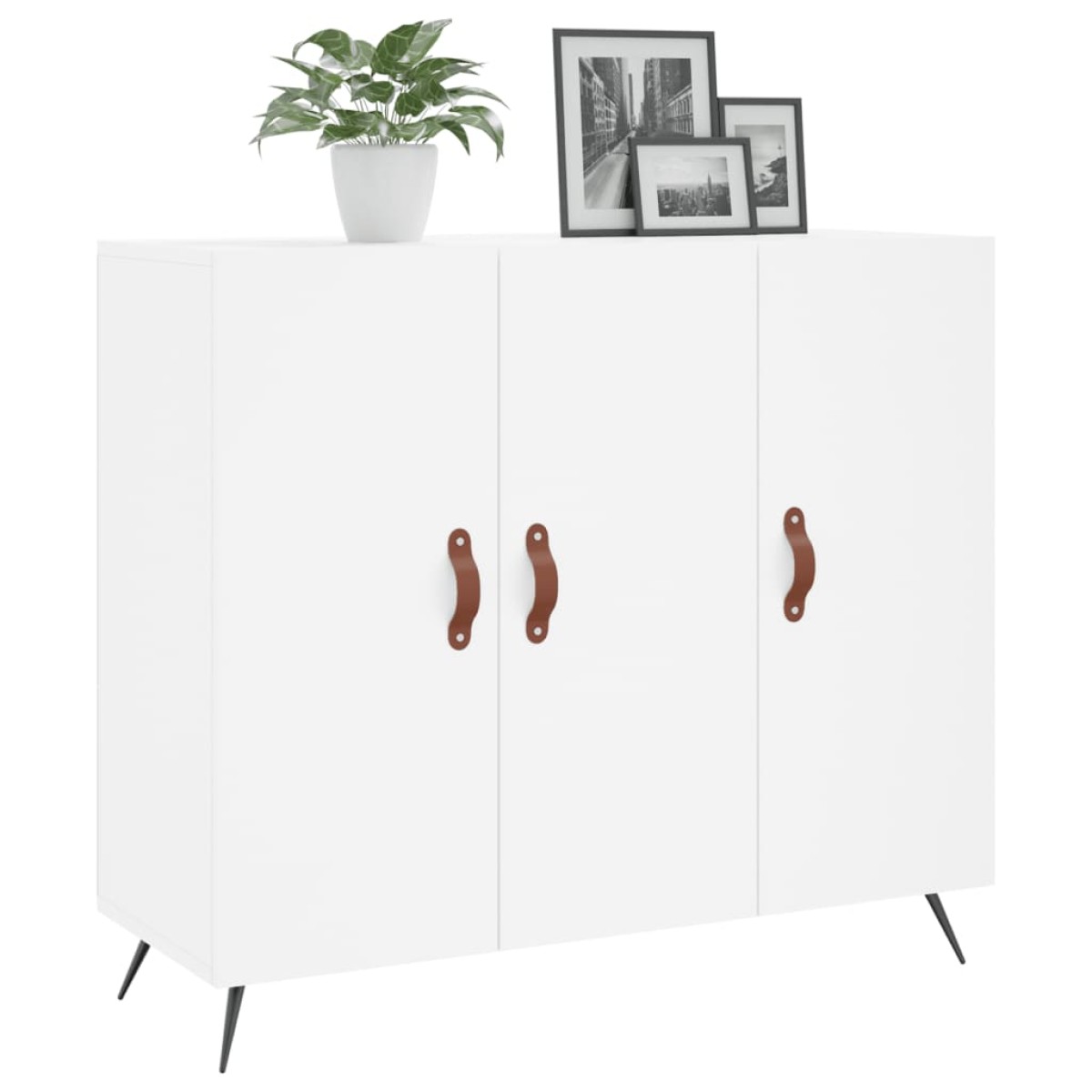 vidaXL Μπουφές Λευκός 90 x 34 x 80 εκ. από Επεξεργασμένο Ξύλο