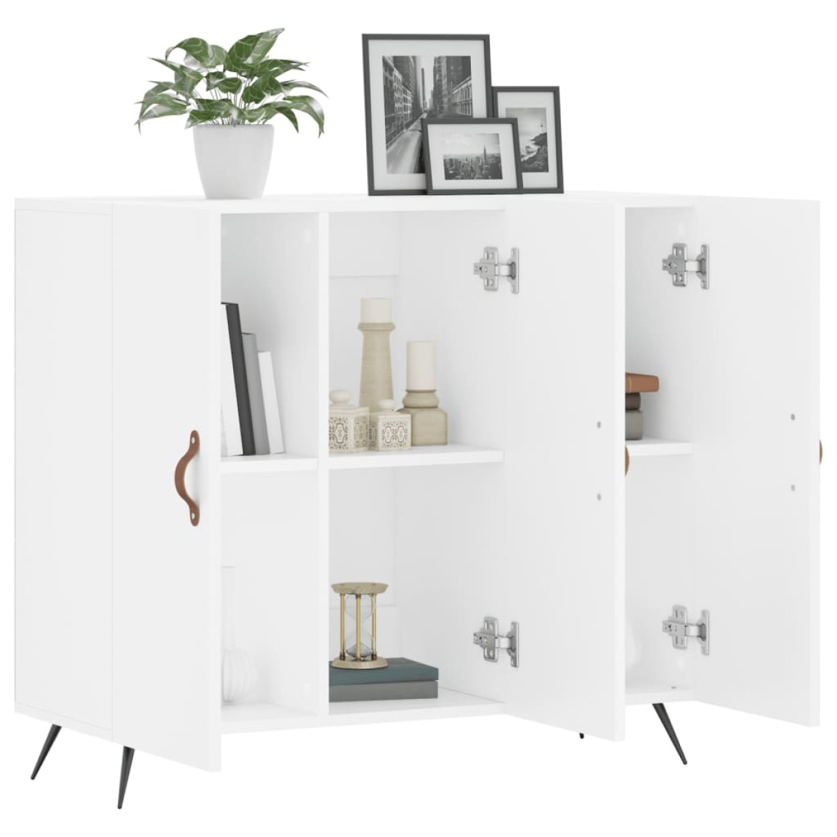vidaXL Μπουφές Λευκός 90 x 34 x 80 εκ. από Επεξεργασμένο Ξύλο