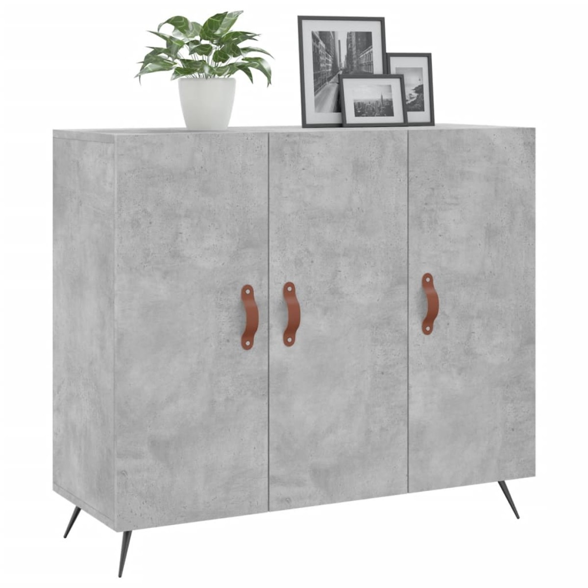 vidaXL Ντουλάπι Γκρι Σκυροδέματος 90x34x80 εκ. Επεξεργασμένο Ξύλο