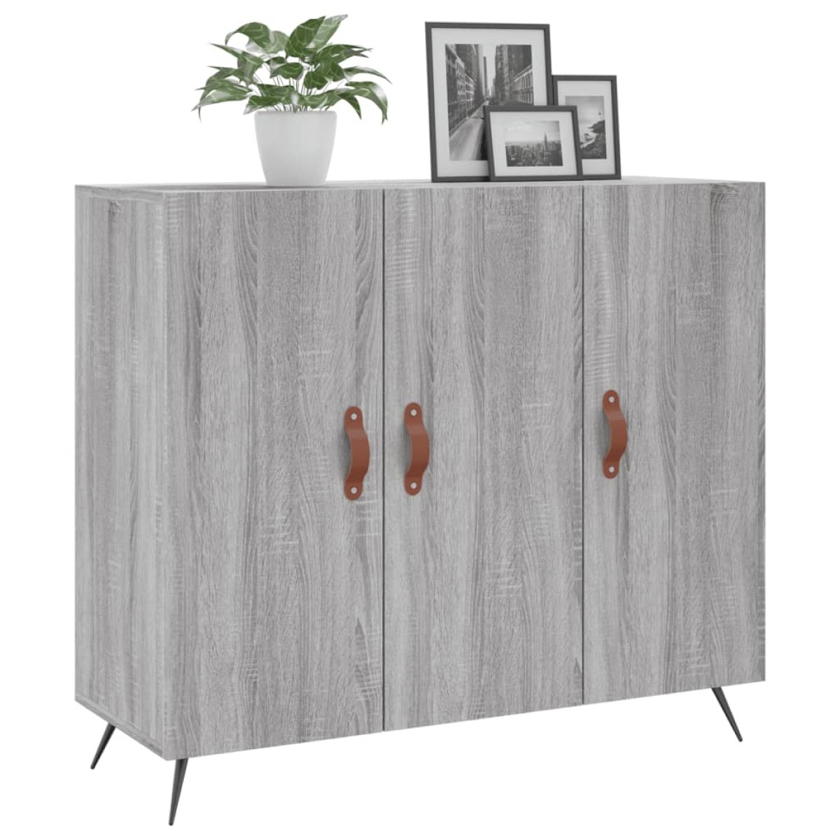 vidaXL Ντουλάπι Γκρι Sonoma 90 x 34 x 80 εκ. από Επεξεργασμένο Ξύλο