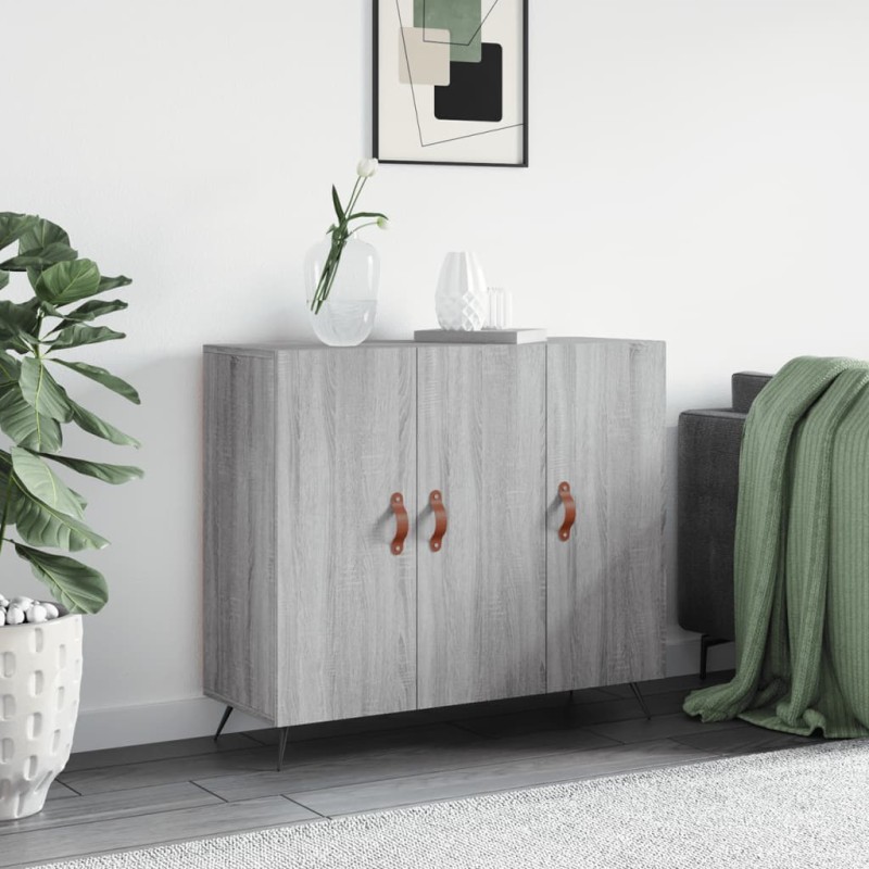 vidaXL Ντουλάπι Γκρι Sonoma 90 x 34 x 80 εκ. από Επεξεργασμένο Ξύλο