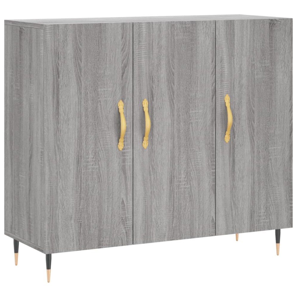 vidaXL Ντουλάπι Γκρι Sonoma 90 x 34 x 80 εκ. από Επεξεργασμένο Ξύλο
