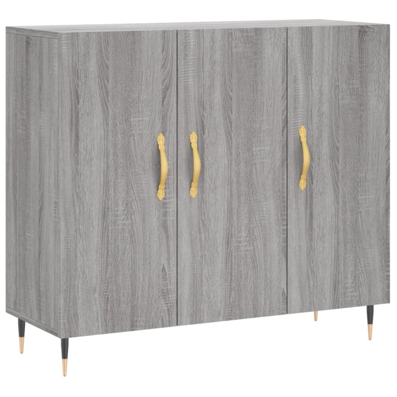 vidaXL Ντουλάπι Γκρι Sonoma 90 x 34 x 80 εκ. από Επεξεργασμένο Ξύλο