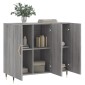 vidaXL Ντουλάπι Γκρι Sonoma 90 x 34 x 80 εκ. από Επεξεργασμένο Ξύλο