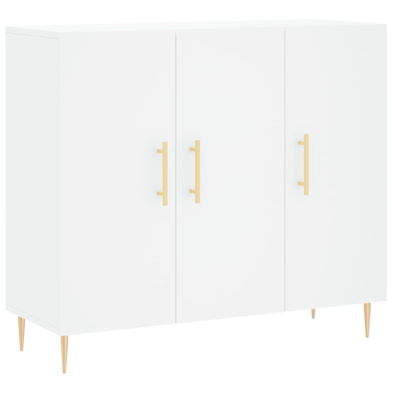 vidaXL Μπουφές Λευκός 90 x 34 x 80 εκ. από Επεξεργασμένο Ξύλο