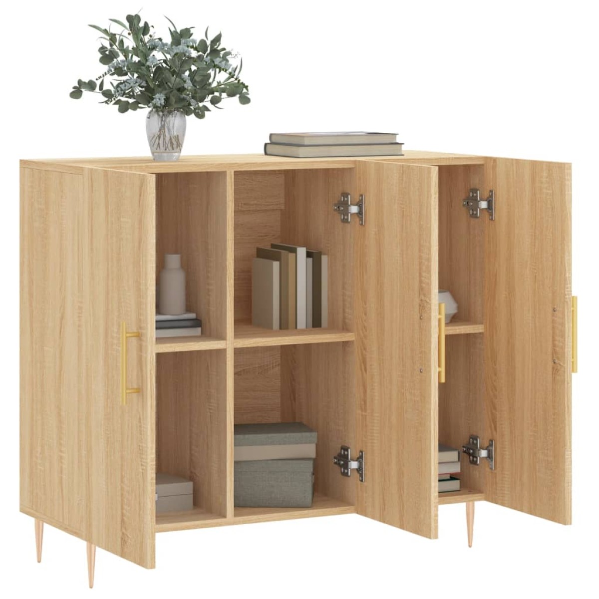 vidaXL Ντουλάπι Sonoma δρυς 90x34x80 εκ. Επεξεργασμένο Ξύλο