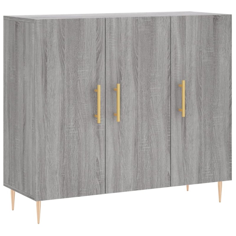 vidaXL Ντουλάπι Γκρι Sonoma 90 x 34 x 80 εκ. από Επεξεργασμένο Ξύλο