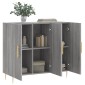vidaXL Ντουλάπι Γκρι Sonoma 90 x 34 x 80 εκ. από Επεξεργασμένο Ξύλο