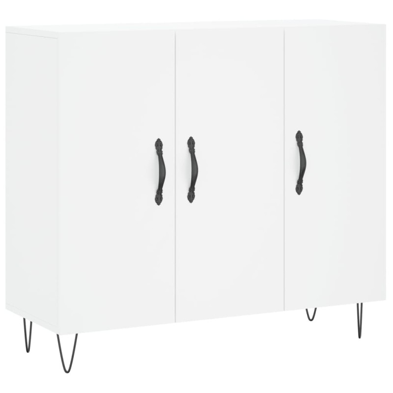 vidaXL Μπουφές Λευκός 90 x 34 x 80 εκ. από Επεξεργασμένο Ξύλο