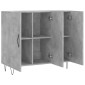 vidaXL Ντουλάπι Γκρι Σκυροδέματος 90x34x80 εκ. Επεξεργασμένο Ξύλο