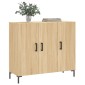 vidaXL Ντουλάπι Sonoma δρυς 90x34x80 εκ. Επεξεργασμένο Ξύλο