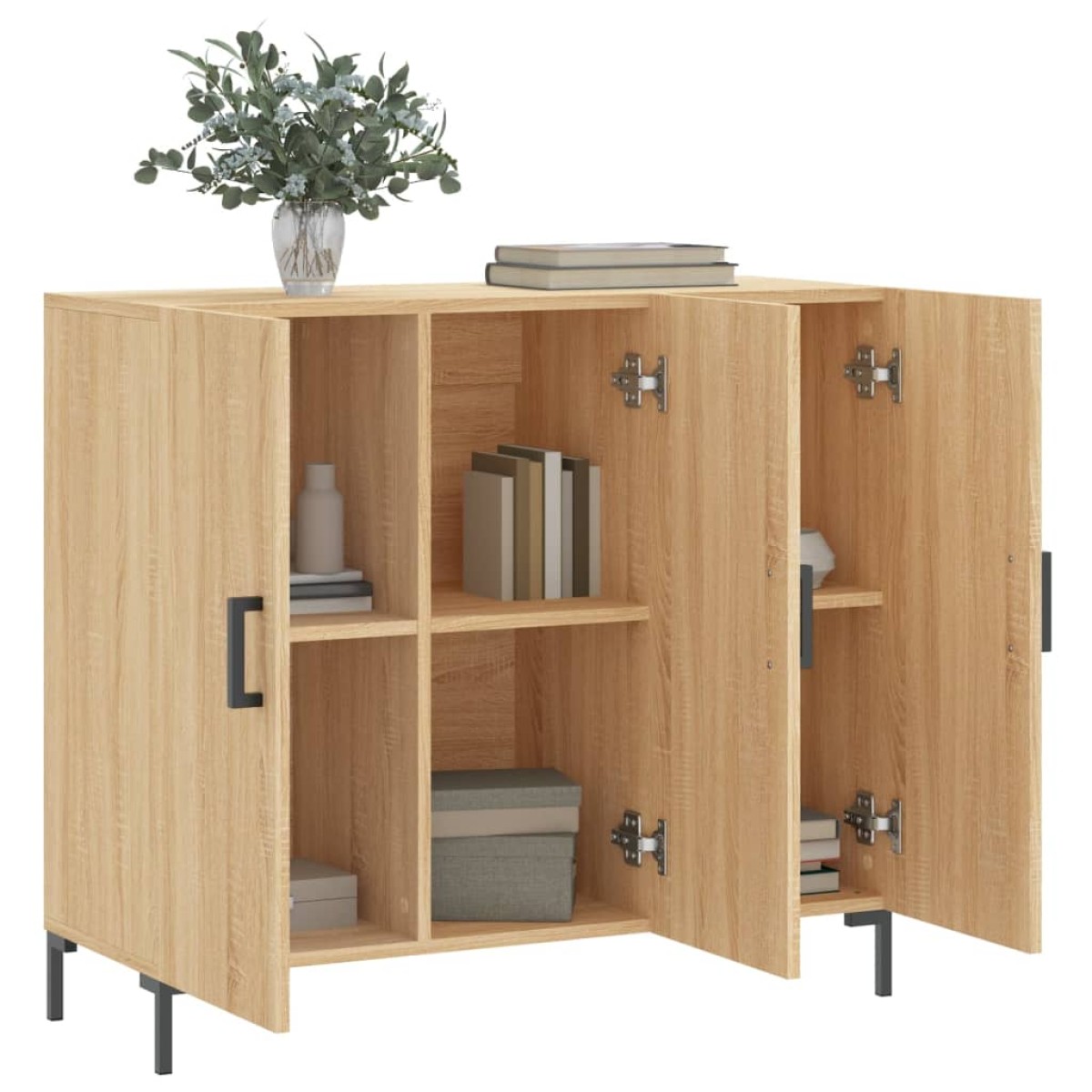 vidaXL Ντουλάπι Sonoma δρυς 90x34x80 εκ. Επεξεργασμένο Ξύλο