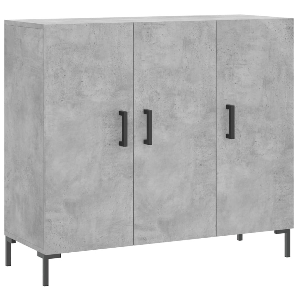 vidaXL Ντουλάπι Γκρι Σκυροδέματος 90x34x80 εκ. Επεξεργασμένο Ξύλο