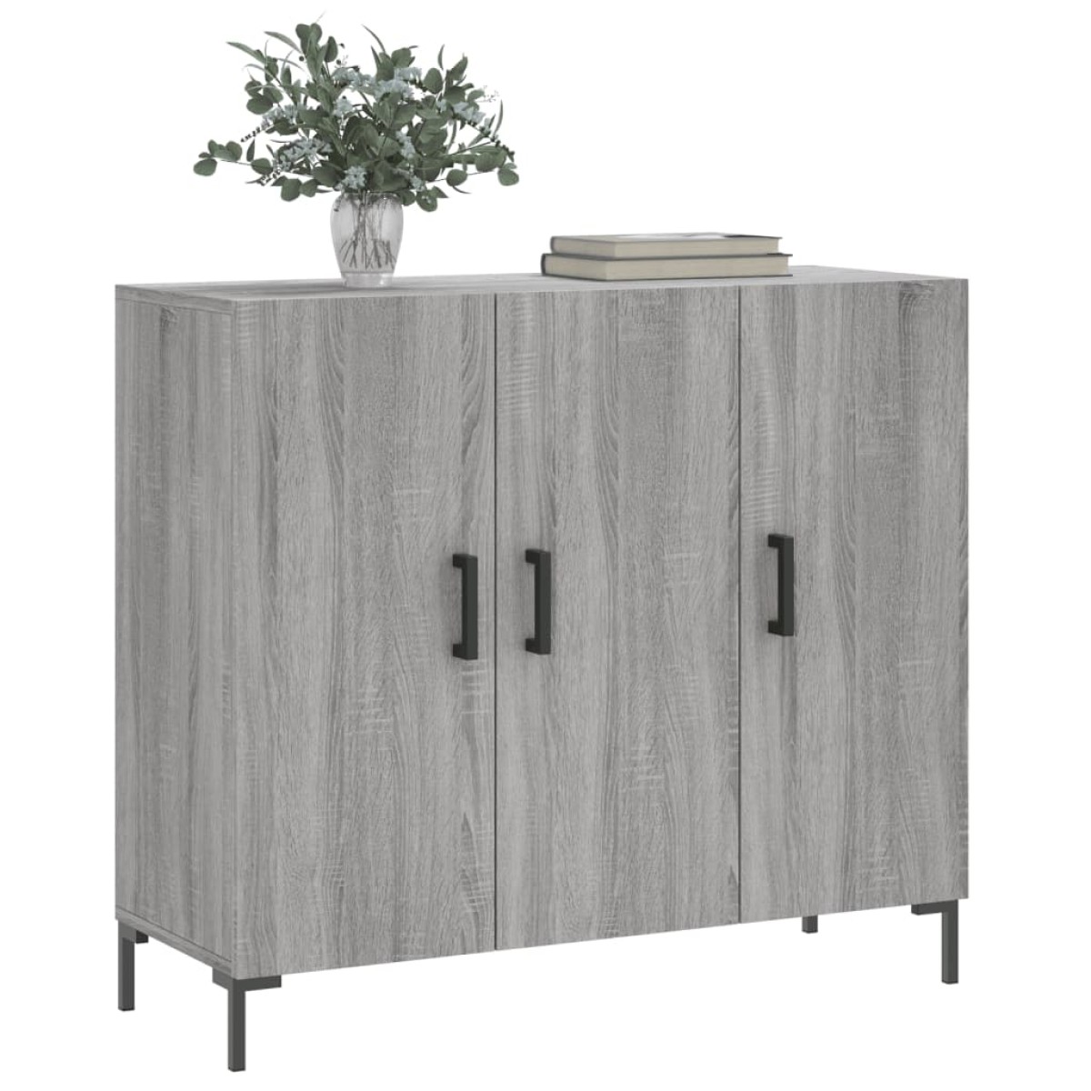 vidaXL Ντουλάπι Γκρι Sonoma 90 x 34 x 80 εκ. από Επεξεργασμένο Ξύλο