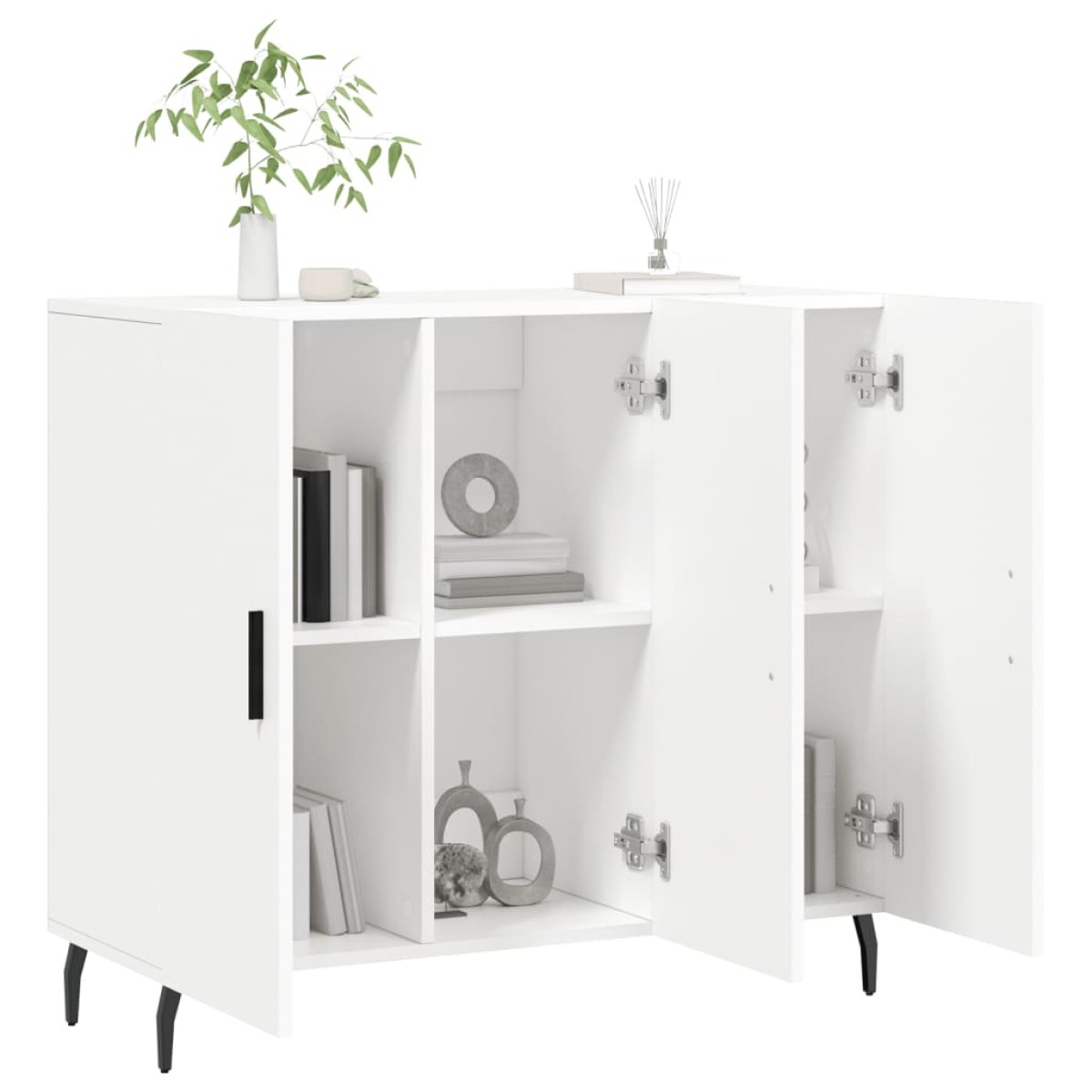 vidaXL Μπουφές Λευκός 90 x 34 x 80 εκ. από Επεξεργασμένο Ξύλο