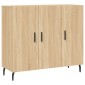 vidaXL Ντουλάπι Sonoma δρυς 90x34x80 εκ. Επεξεργασμένο Ξύλο