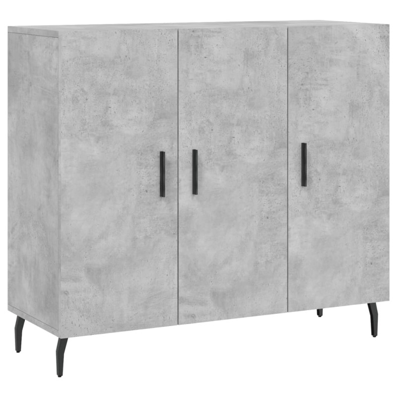 vidaXL Ντουλάπι Γκρι Σκυροδέματος 90x34x80 εκ. Επεξεργασμένο Ξύλο