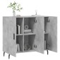 vidaXL Ντουλάπι Γκρι Σκυροδέματος 90x34x80 εκ. Επεξεργασμένο Ξύλο