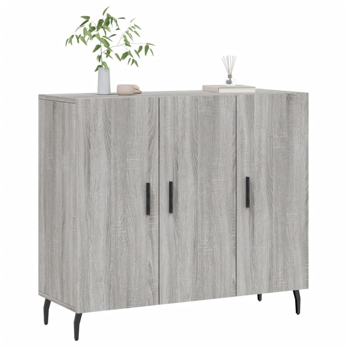 vidaXL Ντουλάπι Γκρι Sonoma 90 x 34 x 80 εκ. από Επεξεργασμένο Ξύλο