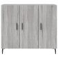vidaXL Ντουλάπι Γκρι Sonoma 90 x 34 x 80 εκ. από Επεξεργασμένο Ξύλο