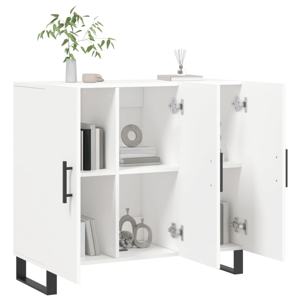 vidaXL Μπουφές Λευκός 90 x 34 x 80 εκ. από Επεξεργασμένο Ξύλο