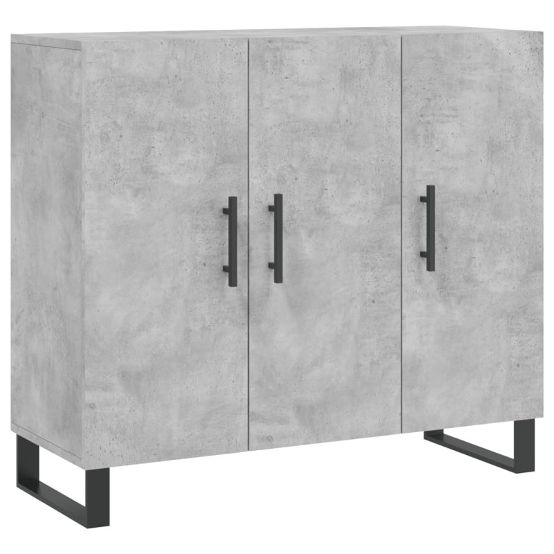 vidaXL Ντουλάπι Γκρι Σκυροδέματος 90x34x80 εκ. Επεξεργασμένο Ξύλο