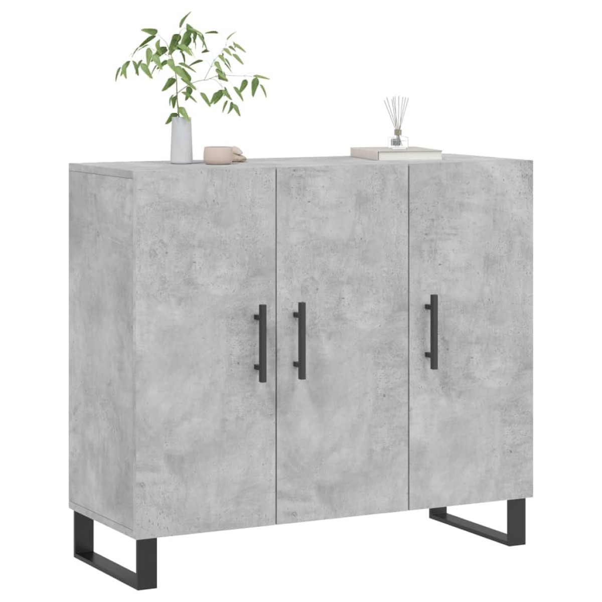 vidaXL Ντουλάπι Γκρι Σκυροδέματος 90x34x80 εκ. Επεξεργασμένο Ξύλο