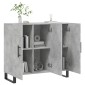 vidaXL Ντουλάπι Γκρι Σκυροδέματος 90x34x80 εκ. Επεξεργασμένο Ξύλο