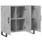 vidaXL Ντουλάπι Γκρι Σκυροδέματος 90x34x80 εκ. Επεξεργασμένο Ξύλο