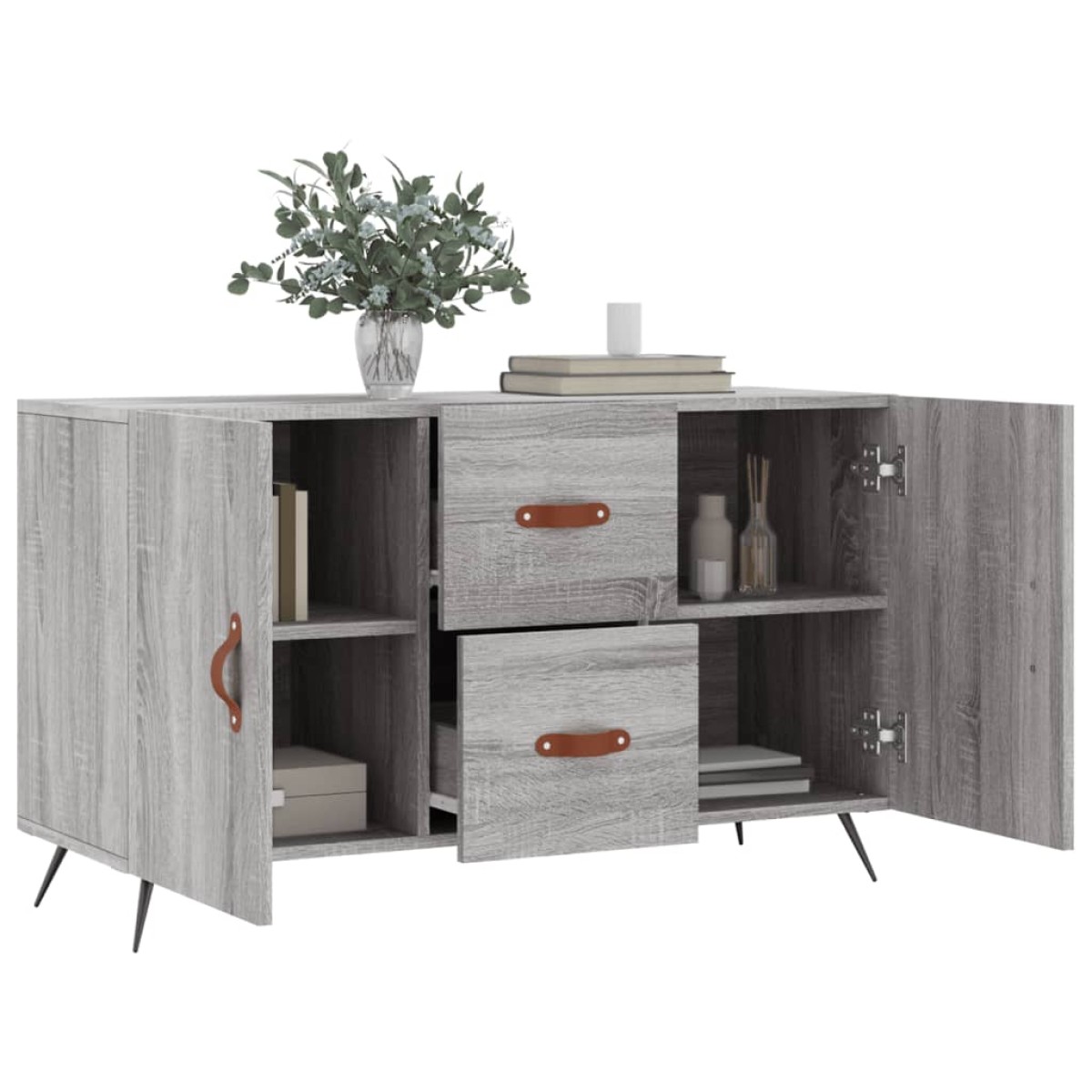 vidaXL Μπουφές Γκρι Sonoma 100 x 36 x 60 εκ. από Επεξεργασμένο Ξύλο