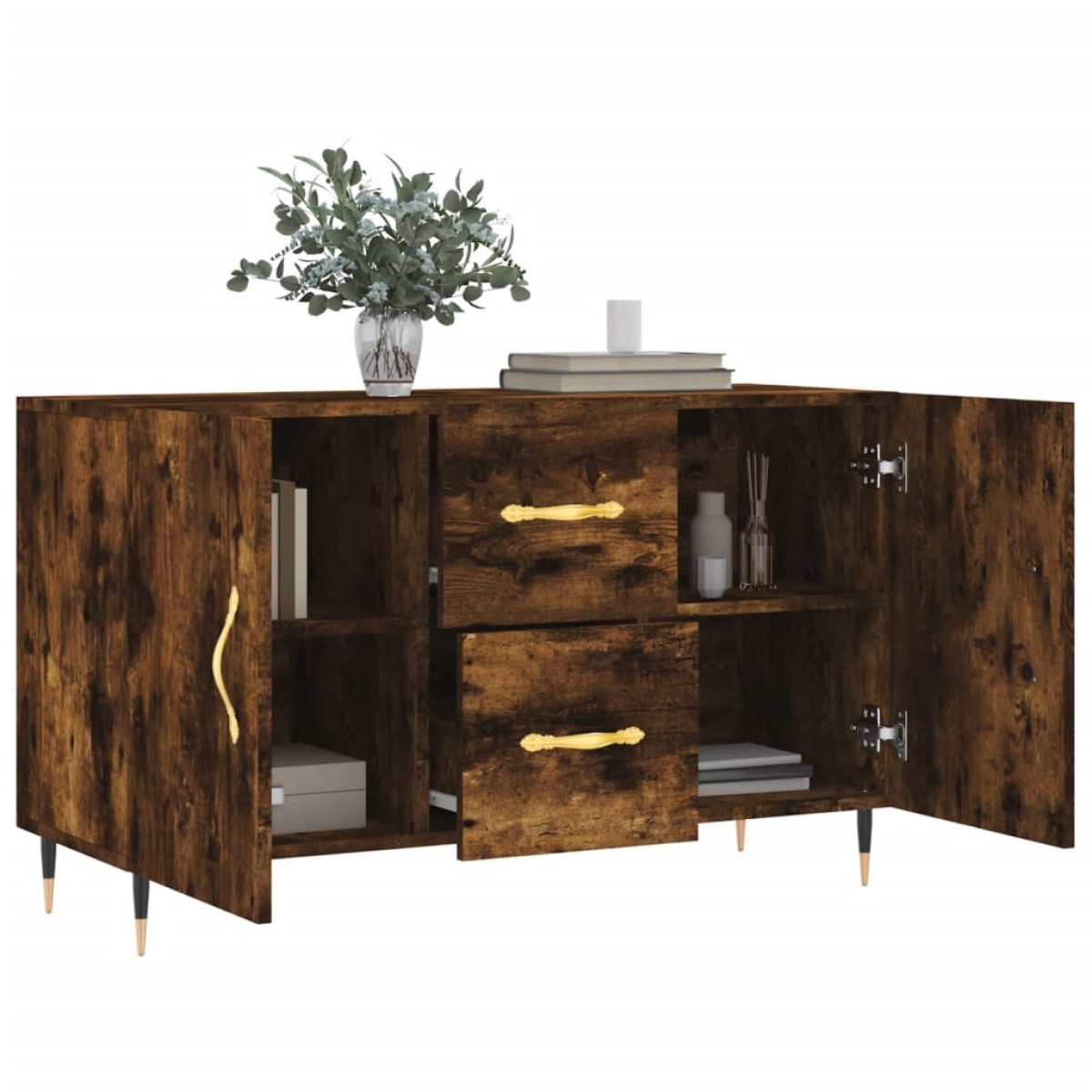 vidaXL Μπουφές Καπνιστή Δρυς 100 x 36 x 60 εκ. Επεξεργασμένο Ξύλο