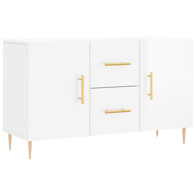 vidaXL Ντουλάπι Γυαλιστερό Λευκό 100 x 36 x60 εκ. Επεξεργασμένο Ξύλο