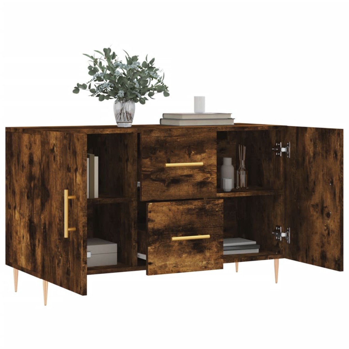 vidaXL Μπουφές Καπνιστή Δρυς 100 x 36 x 60 εκ. Επεξεργασμένο Ξύλο