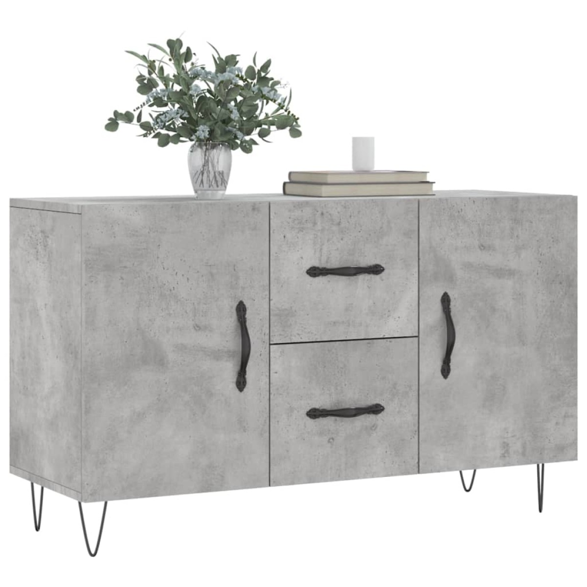 vidaXL Ντουλάπι Γκρι Σκυροδέματος 100 x 36 x 60 εκ. Επεξεργασμένο Ξύλο