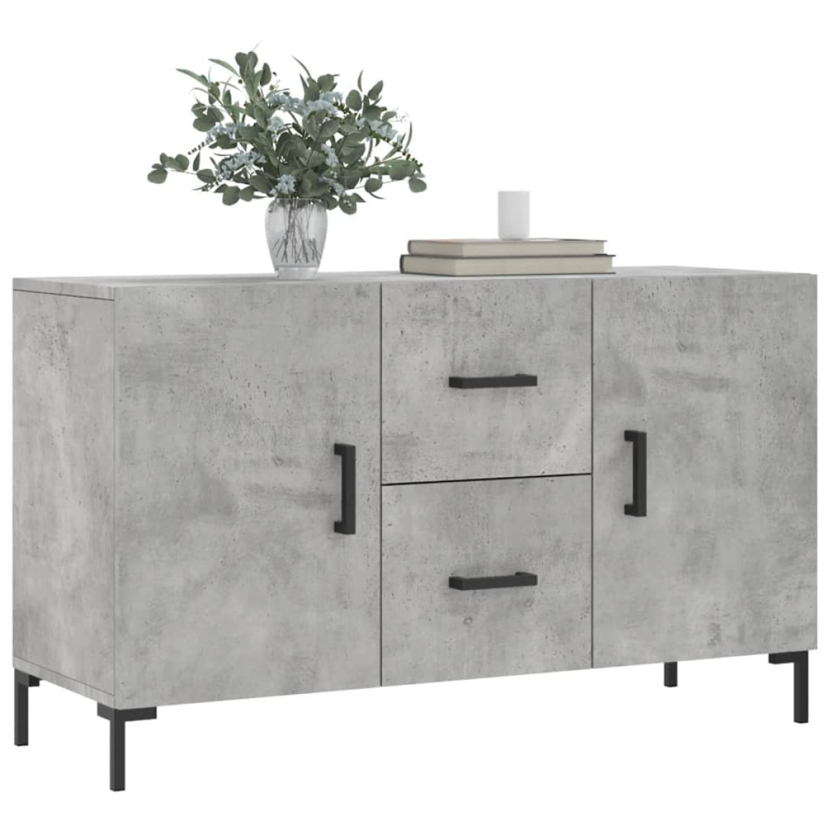 vidaXL Ντουλάπι Γκρι Σκυροδέματος 100 x 36 x 60 εκ. Επεξεργασμένο Ξύλο