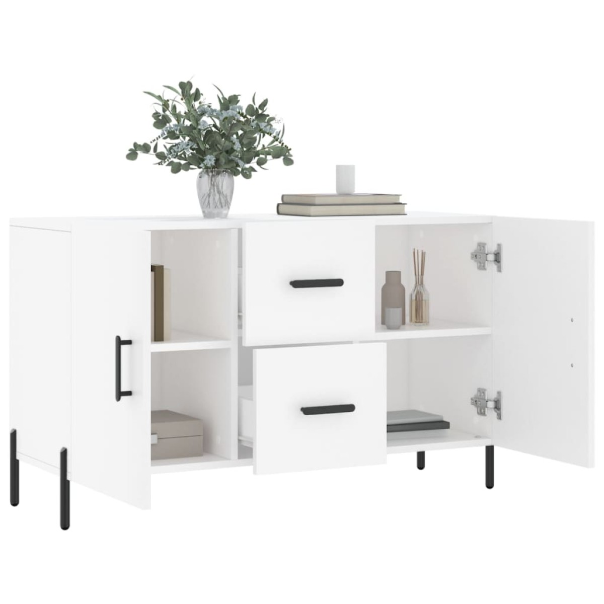 vidaXL Ντουλάπι Λευκό 100 x 36 x60 εκ. Επεξεργασμένο Ξύλο